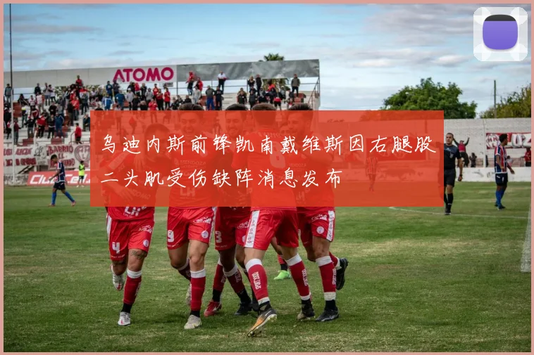 乌迪内斯前锋凯南戴维斯因右腿股二头肌受伤缺阵消息发布